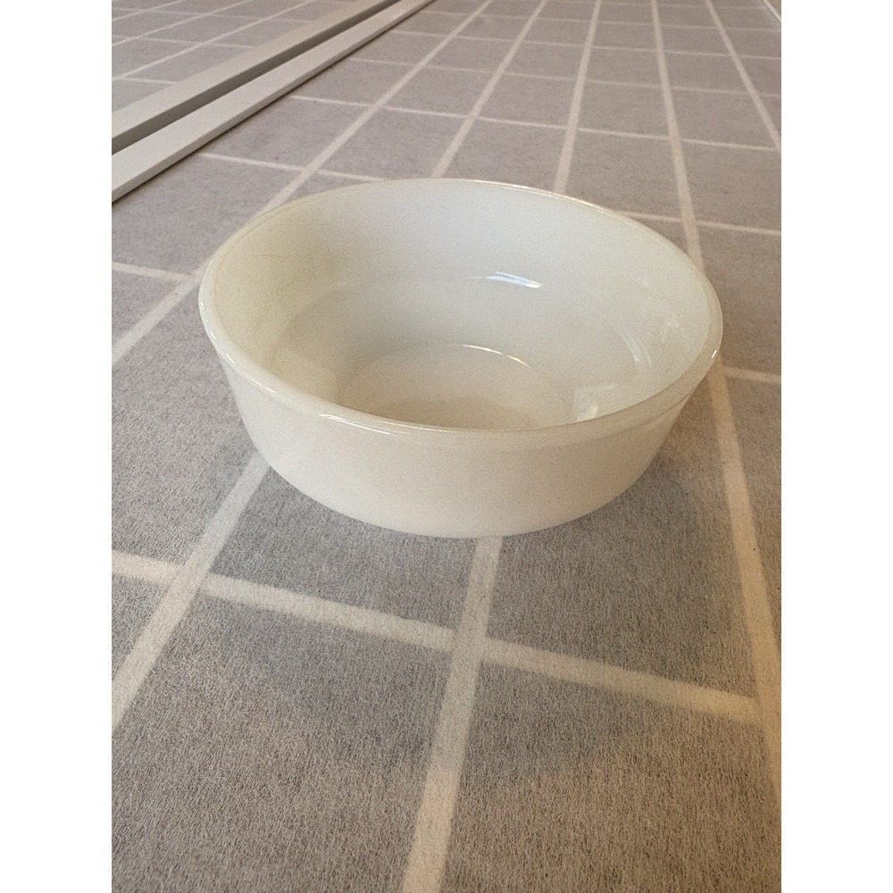 5 Inch Fire King‎ Ovenware Milk Glass White Bowl -stackable